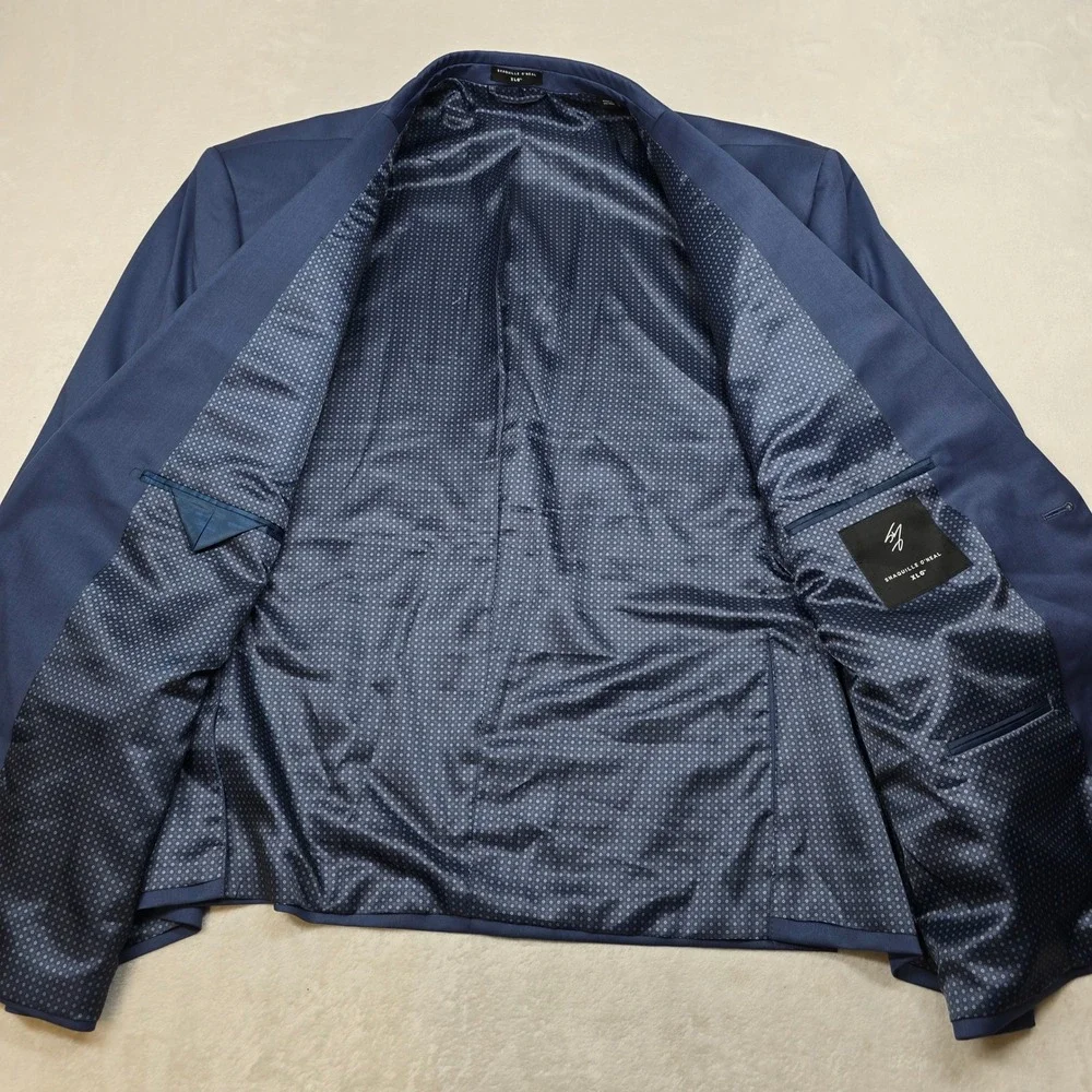 Shaquille O'Neal XLG‎ Blazer Mens 56S 56 Blue Sport Coat Two Button Lined